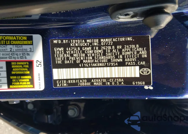 4T1G11AK8NU717954: 43774099