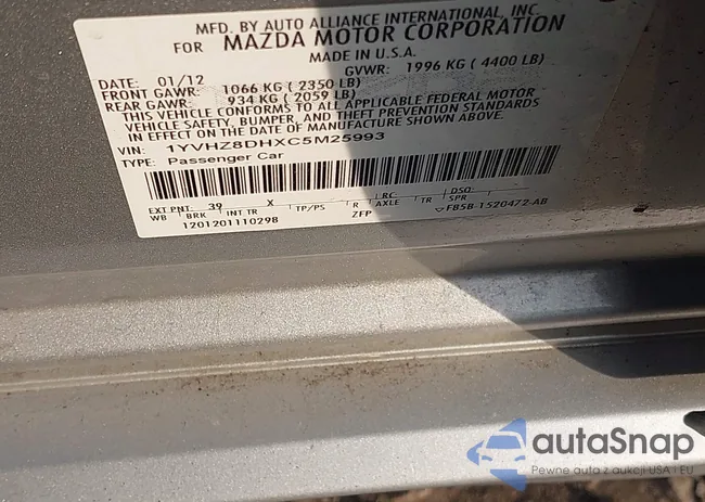 1YVHZ8DHXC5M25993: 43774261