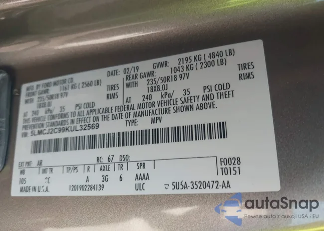 5LMCJ2C99KUL32569: 43774281