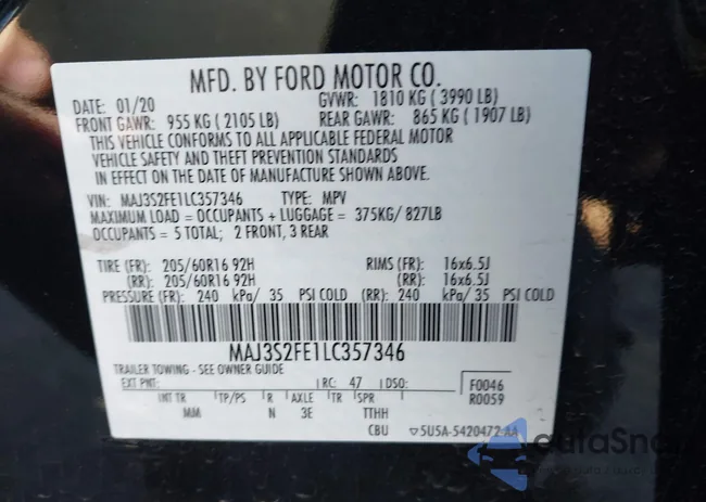 MAJ3S2FE1LC357346: 43774319