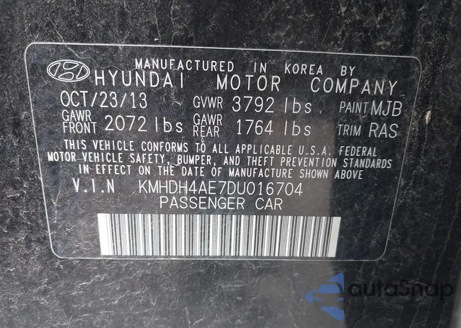 KMHDH4AE7DU016704: 43774340