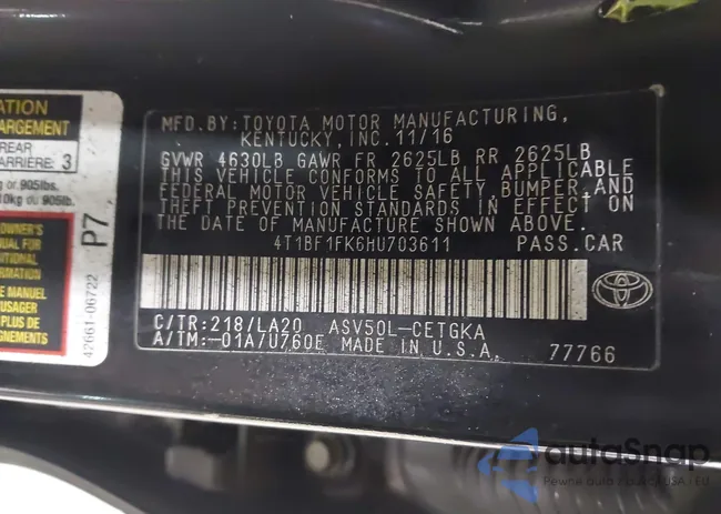 4T1BF1FK6HU703611: 43774383