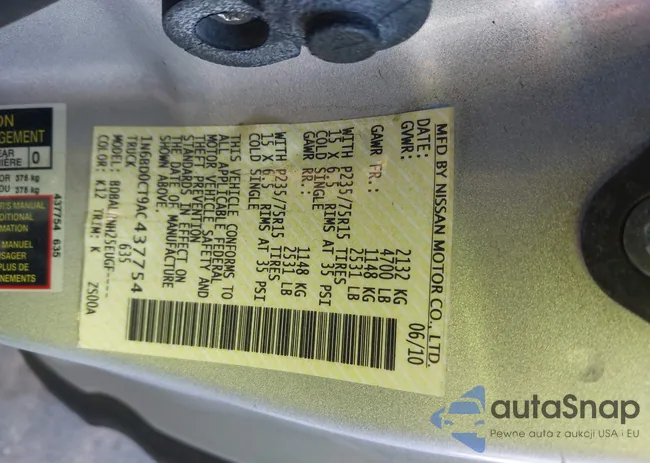 1N6BD0CT9AC437754: 43774387