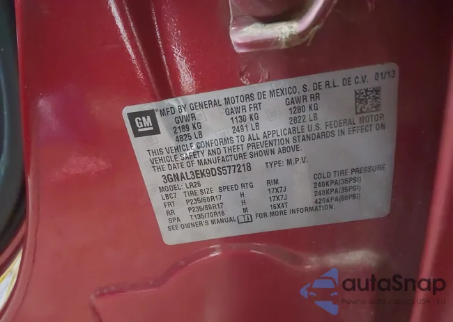 3GNAL3EK9DS577218: 43773792