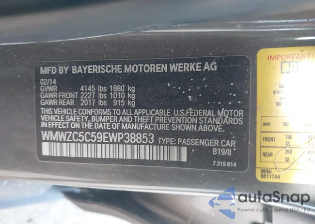 WMWZC5C59EWP38853: 43773822