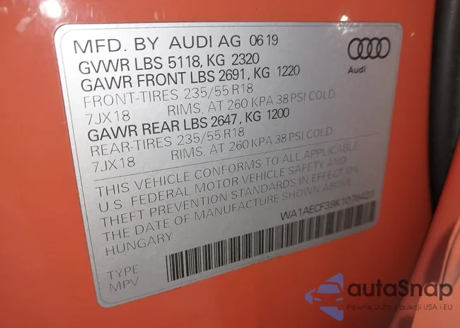 WA1AECF39K1078423: 43773869