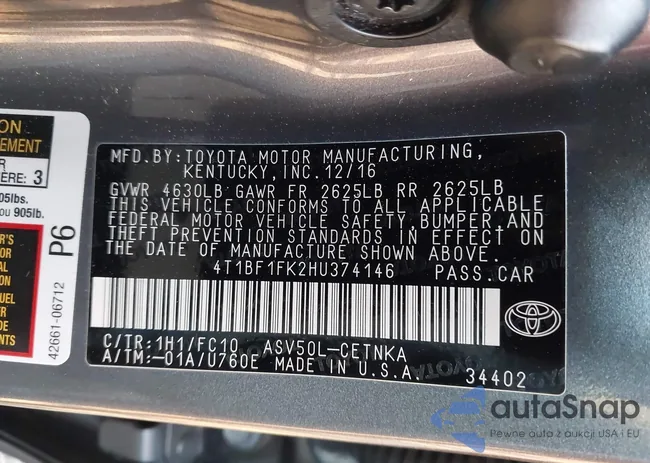 4T1BF1FK2HU374146: 43775108