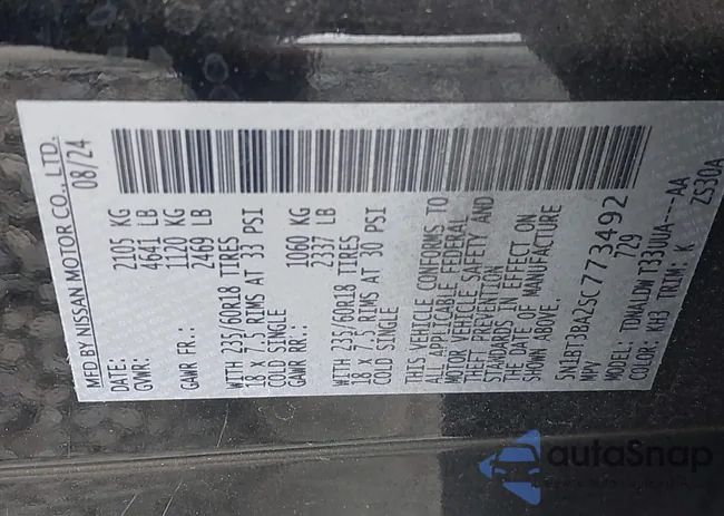 5N1BT3BA2SC773492: 43775389