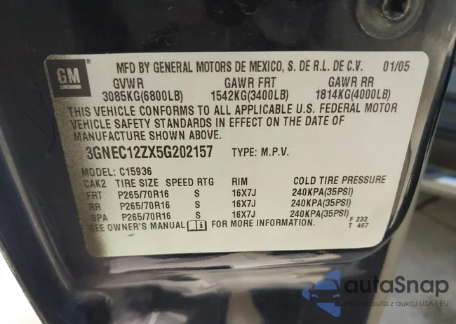 3GNEC12ZX5G202157: 43775462