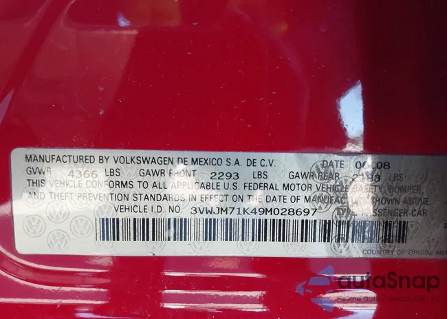 3VWJM71K49M028697: 43774577