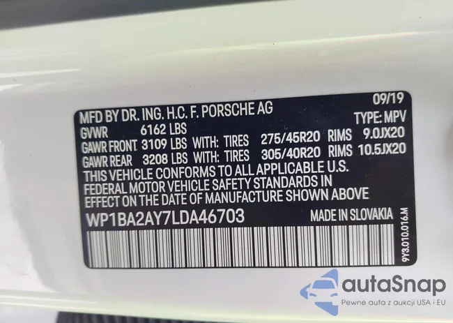 WP1BA2AY7LDA46703: 43774599