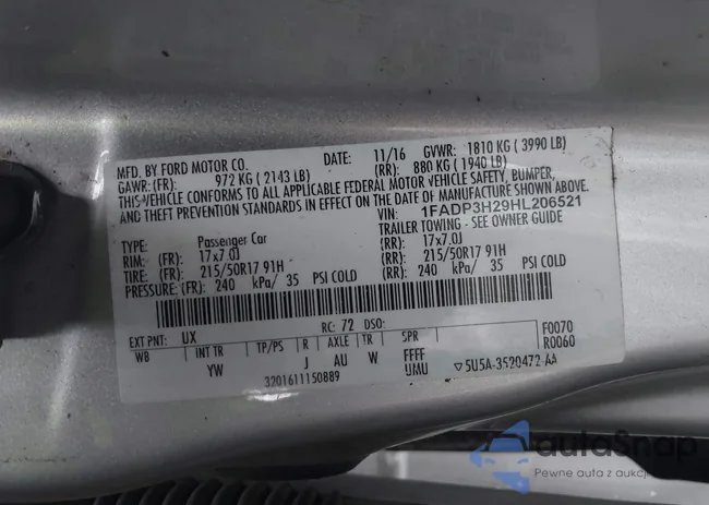 1FADP3H29HL206521: 43774730