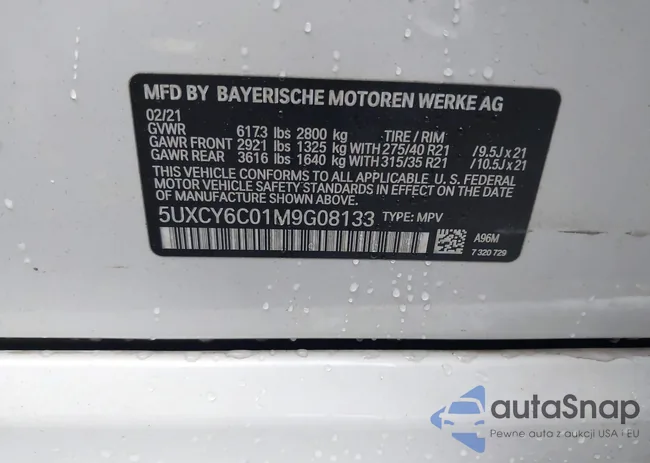 5UXCY6C01M9G08133: 43774768