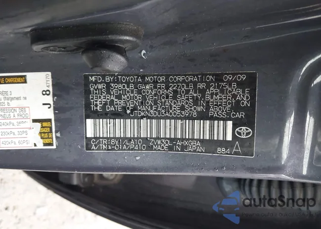 JTDKN3DU3A0053978: 43774930