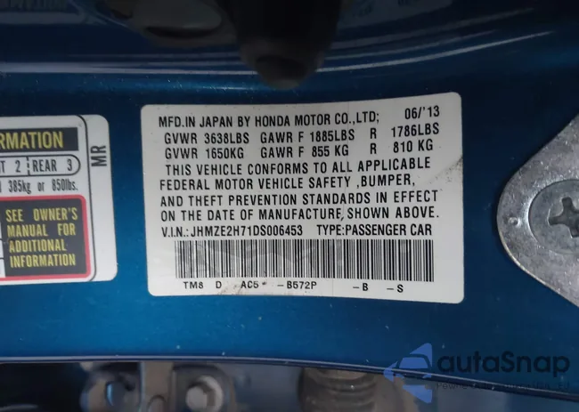 JHMZE2H71DS006453: 43774964