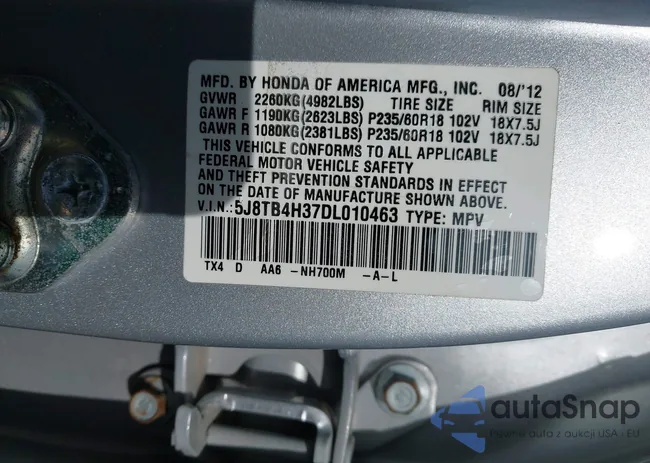 5J8TB4H37DL010463: 43776009