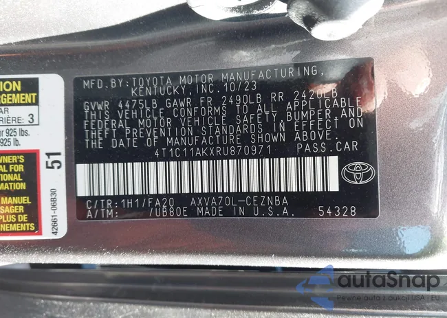 4T1C11AKXRU870971: 43776127