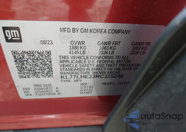 KL77LHE23RC115246: 43776220