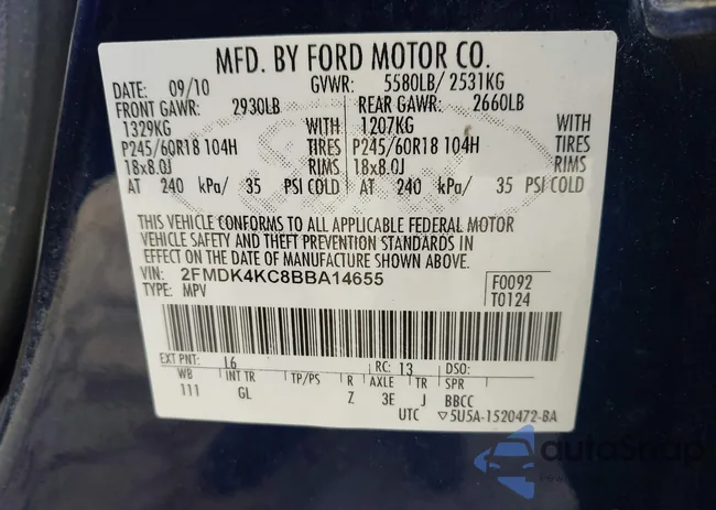 2FMDK4KC8BBA14655: 43776314