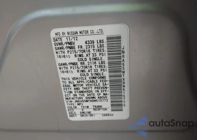 JN8AS5MTXDW515773: 43776318