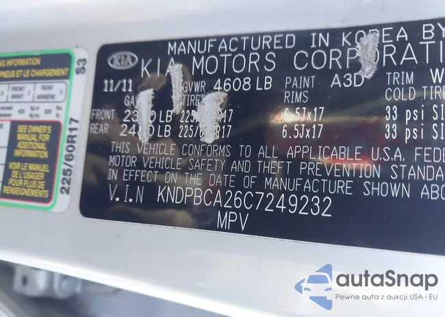 KNDPBCA26C7249232: 43776556