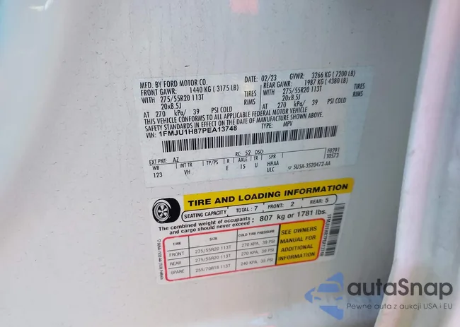 1FMJU1H87PEA13748: 43775687