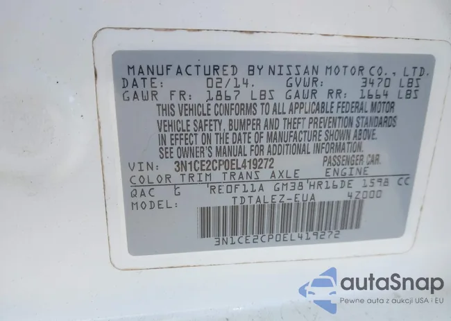 3N1CE2CP0EL419272: 43775708