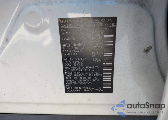 KNMAT2MV5GP613505: 43775806