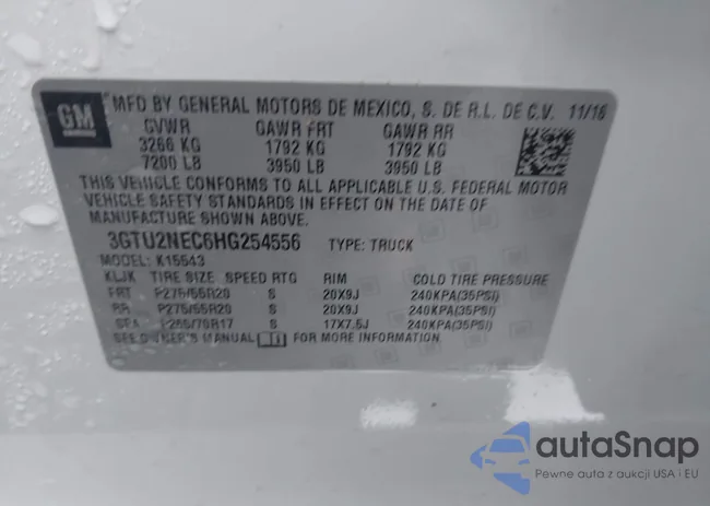 3GTU2NEC6HG254556: 43775817