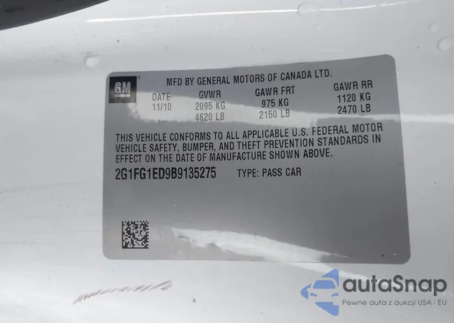 2G1FG1ED9B9135275: 43777122