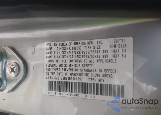 5J8TB2H20BA001897: 43777192