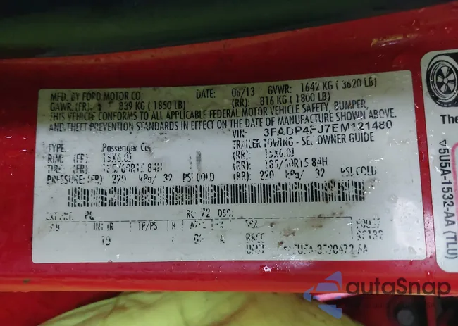 3FADP4EJ7EM121480: 43777218