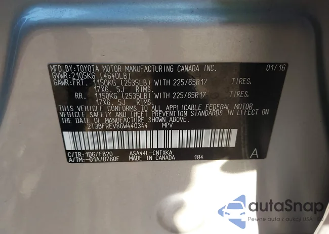 2T3BFREV8GW440344: 43777231