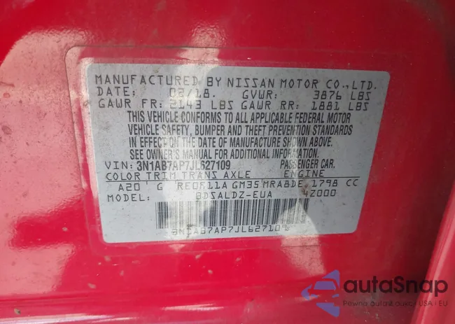 3N1AB7AP7JL627109: 43777425