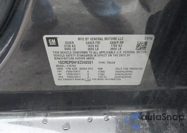 1GCRCPEH1EZ242921: 43777468