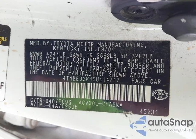 4T1BE32K15U414717: 43776686