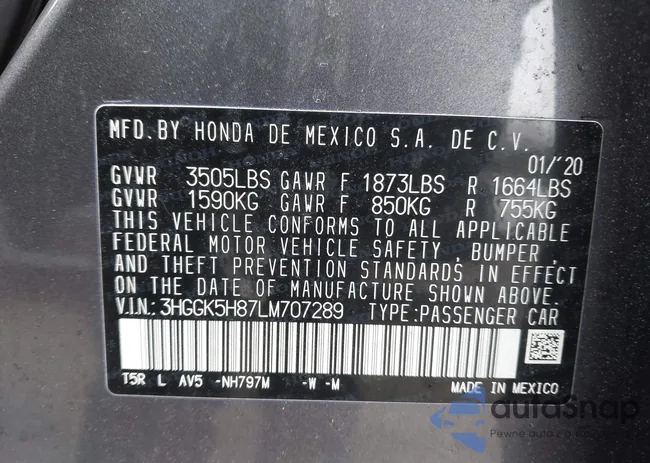 3HGGK5H87LM707289: 43778045