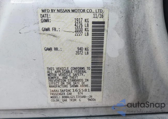 1N4AL3AP1HC165581: 43778061