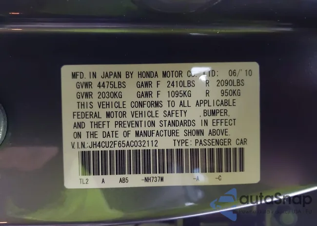 JH4CU2F65AC032112: 43778239