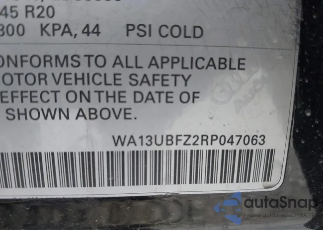 WA13UBFZ2RP047063: 43778380