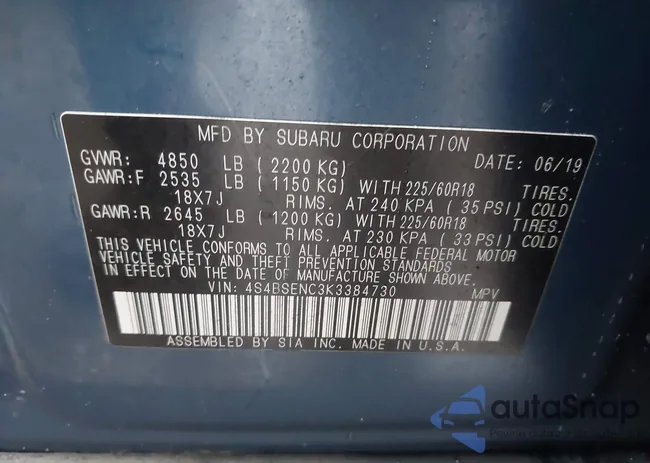 4S4BSENC3K3384730: 43778460