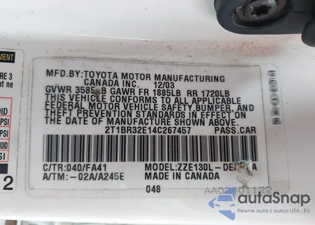 2T1BR32E14C267457: 43777726