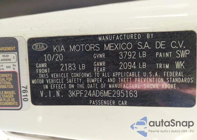 3KPF24AD6ME295163: 43778974