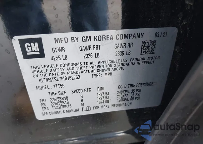 KL79MTSL7MB162753: 43778990