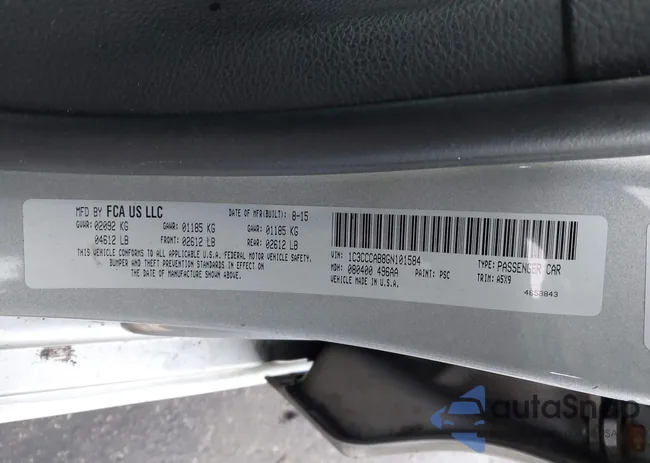 1C3CCCAB8GN101584: 43779315