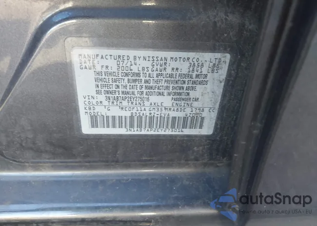 3N1AB7AP2EY275016: 43779428