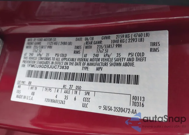 1FMCU9GD5JUC73830: 43779559