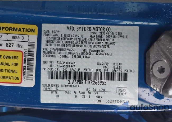 3FA6P0RU1KR266955: 43778608