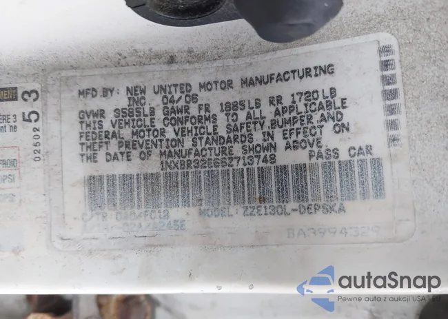 1NXBR32E66Z713748: 43778852