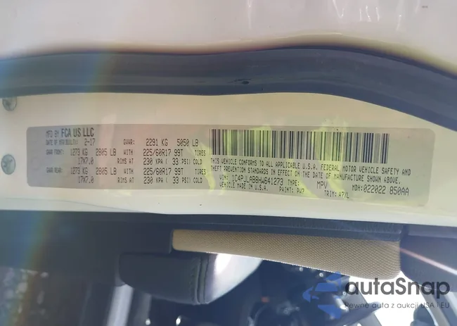 1C4PJLAB8HW641273: 43780071